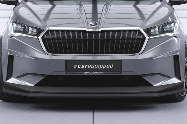 CSR Frontspoiler | Cup-Spoilerlippe mit ABE für Skoda Enyaq iV CSL647-S schwarz matt strukturiert (keine Lackierung erforderlich)