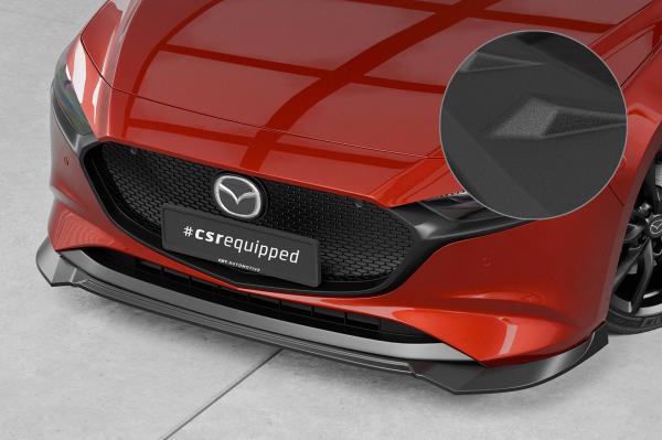 CSR Frontspoiler | Cup-Spoilerlippe mit ABE für Mazda 3 (Typ BP) CSL649-S schwarz matt strukturiert (keine Lackierung erforderlich)