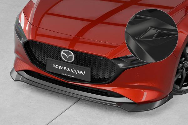 CSR Frontspoiler | Cup-Spoilerlippe mit ABE für Mazda 3 (Typ BP) CSL649-G Glossy schwarz Hochglanz (keine Lackierung erforderlich)