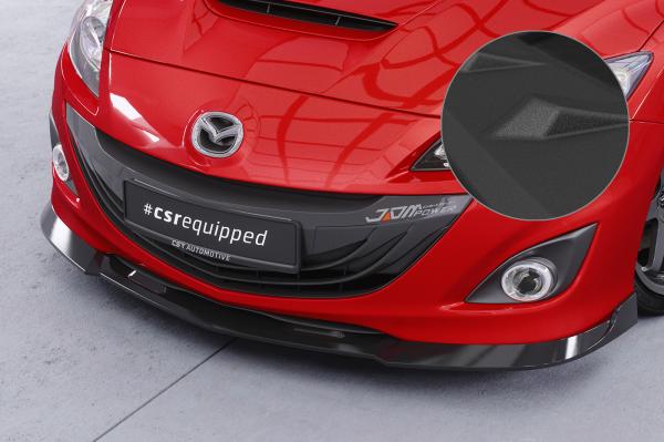 CSR Frontspoiler | Cup-Spoilerlippe mit ABE für Mazda 3 (Typ BL) MPS CSL650-S schwarz matt strukturiert (keine Lackierung erforderlich)