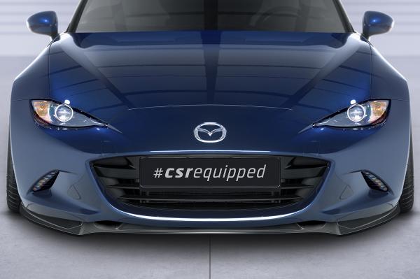 CSR Frontspoiler | Cup-Spoilerlippe mit ABE für Mazda MX-5 (Typ ND) CSL652-L schwarz matt (Lackierung erforderlich)