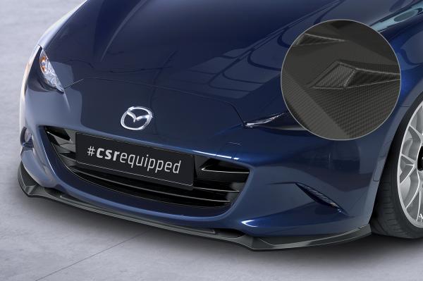CSR Frontspoiler | Cup-Spoilerlippe mit ABE für Mazda MX-5 (Typ ND) CSL652-M Carbon Look matt strukturiert (keine Lackierung erforderlich)