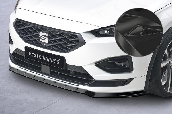 CSR Frontspoiler | Cup-Spoilerlippe mit ABE für Seat Tarraco FR CSL653-G Glossy schwarz glänzend (keine Lackierung erforderlich)
