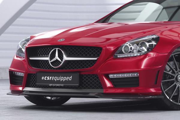 CSR Frontspoiler | Cup-Spoilerlippe mit ABE für Mercedes-Benz SLK R172 AMG-Line CSL655-M Carbon Look matt strukturiert (keine Lackierung erforderlich)