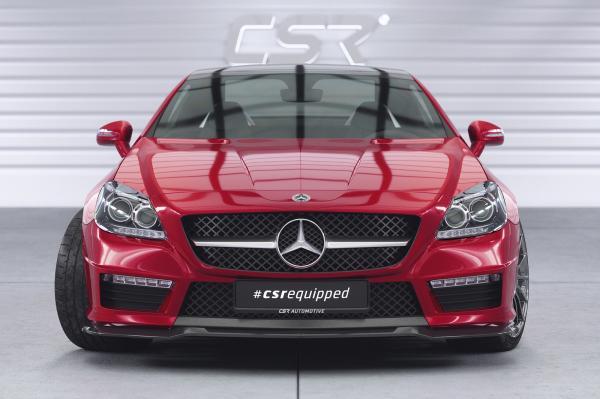 CSR Frontspoiler | Cup-Spoilerlippe mit ABE für Mercedes-Benz SLK R172 AMG-Line CSL655-M Carbon Look matt strukturiert (keine Lackierung erforderlich)
