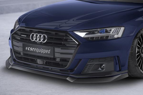 CSR Frontspoiler | Cup-Spoilerlippe mit ABE für Audi A8 D5 S-Line CSL656-M Carbon Look matt strukturiert (keine Lackierung erforderlich)