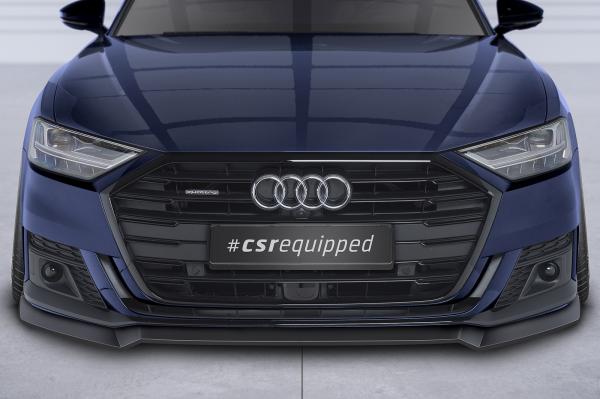 CSR Frontspoiler | Cup-Spoilerlippe mit ABE für Audi A8 D5 S-Line CSL656-M Carbon Look matt strukturiert (keine Lackierung erforderlich)