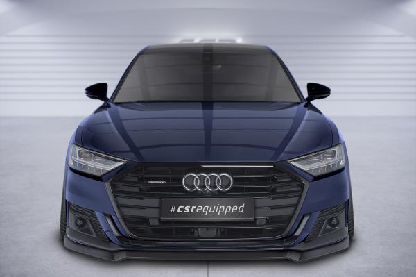 CSR Frontspoiler | Cup-Spoilerlippe mit ABE für Audi A8 D5 S-Line CSL656-M Carbon Look matt strukturiert (keine Lackierung erforderlich)
