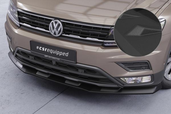CSR Frontspoiler | Cup-Spoilerlippe mit ABE für VW Tiguan 2 (Typ AD) Basis CSL658-S schwarz matt strukturiert (keine Lackierung erforderlich)