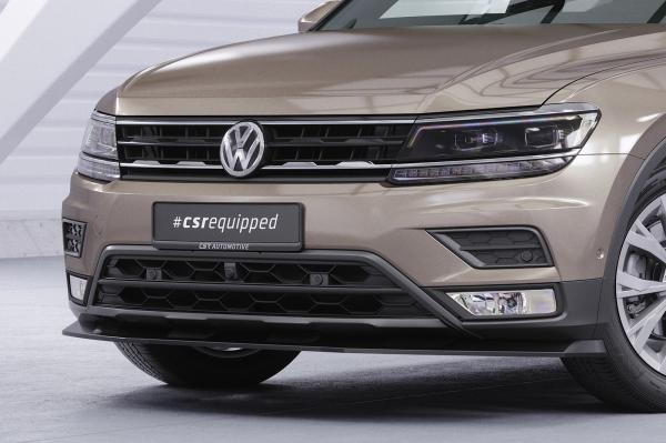 CSR Frontspoiler | Cup-Spoilerlippe mit ABE für VW Tiguan 2 (Typ AD) Basis CSL658-C Carbon Look Hochglanz (keine Lackierung erforderlich)