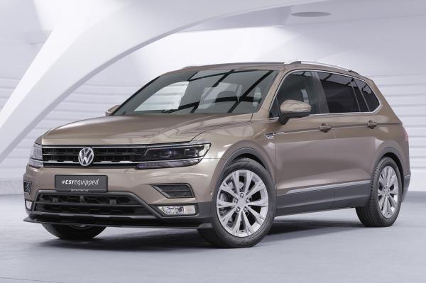 CSR Frontspoiler | Cup-Spoilerlippe mit ABE für VW Tiguan 2 (Typ AD) Basis CSL658-C Carbon Look Hochglanz (keine Lackierung erforderlich)