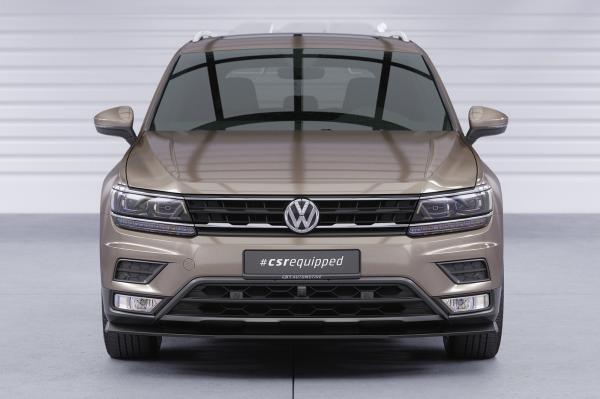 CSR Frontspoiler | Cup-Spoilerlippe mit ABE für VW Tiguan 2 (Typ AD) Basis CSL658-C Carbon Look Hochglanz (keine Lackierung erforderlich)