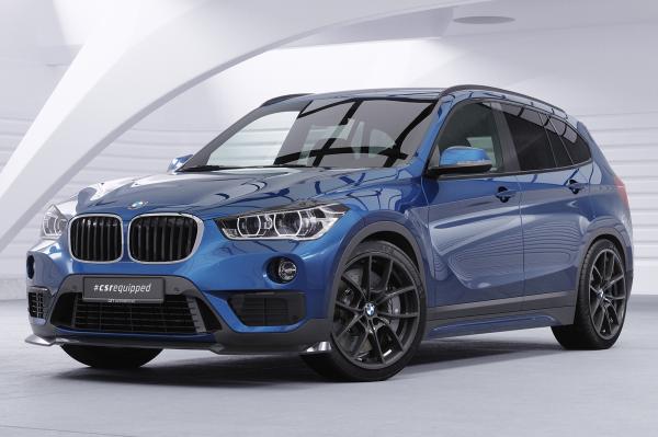 CSR Frontspoiler | Cup-Spoilerlippe mit ABE für BMW X1 (F48) CSL659-L schwarz matt (Lackierung erforderlich)