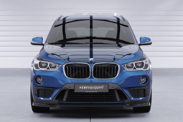 CSR Frontspoiler | Cup-Spoilerlippe mit ABE für BMW X1 (F48) CSL659-L schwarz matt (Lackierung erforderlich)