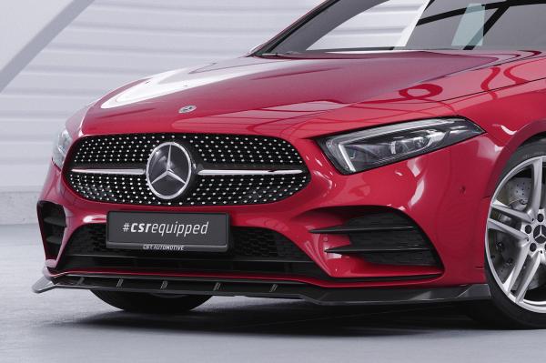 CSR Frontspoiler | Cup-Spoilerlippe mit ABE für Mercedes-Benz A-Klasse 177 A35 AMG/AMG-Line CSL660-S schwarz matt strukturiert (keine Lackierung erforderlich)