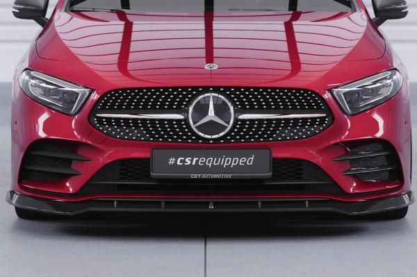 CSR Frontspoiler | Cup-Spoilerlippe mit ABE für Mercedes-Benz A-Klasse 177 A35 AMG/AMG-Line CSL660-S schwarz matt strukturiert (keine Lackierung erforderlich)