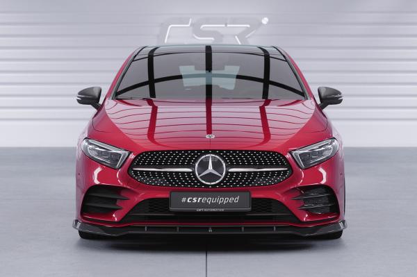 CSR Frontspoiler | Cup-Spoilerlippe mit ABE für Mercedes-Benz A-Klasse 177 A35 AMG/AMG-Line CSL660-S schwarz matt strukturiert (keine Lackierung erforderlich)