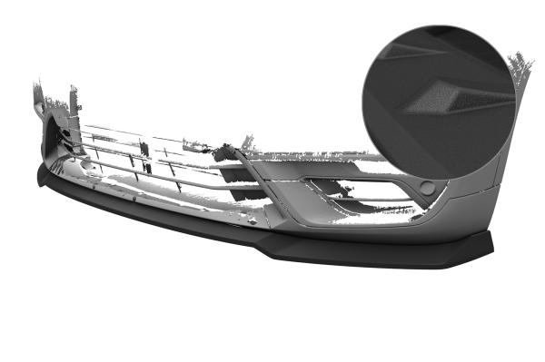 CSR Frontspoiler | Cup-Spoilerlippe mit ABE für BMW  X1 (F48) CSL662-S Strukturiert schwarz matt (keine Lackierung erforderlich)