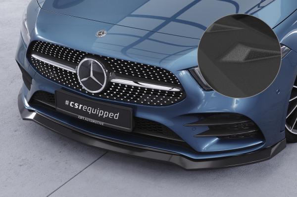 CSR Frontspoiler | Cup-Spoilerlippe mit ABE für Mercedes-Benz A-Klasse 177 A35 AMG/AMG-Line CSL664-S schwarz matt strukturiert (keine Lackierung erforderlich)