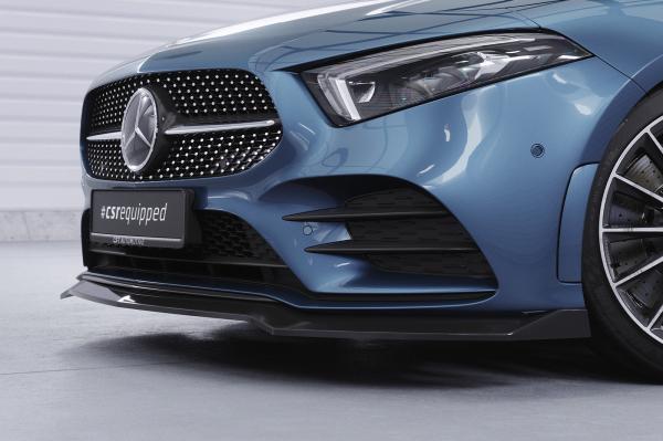 CSR Frontspoiler | Cup-Spoilerlippe mit ABE für Mercedes-Benz A-Klasse 177 A35 AMG/AMG-Line CSL664-C Carbon Look Hochglanz (keine Lackierung erforderlich)