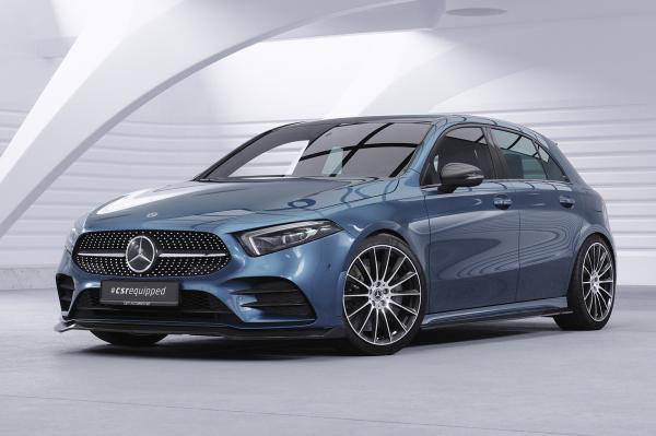 CSR Frontspoiler | Cup-Spoilerlippe mit ABE für Mercedes-Benz A-Klasse 177 A35 AMG/AMG-Line CSL664-C Carbon Look Hochglanz (keine Lackierung erforderlich)