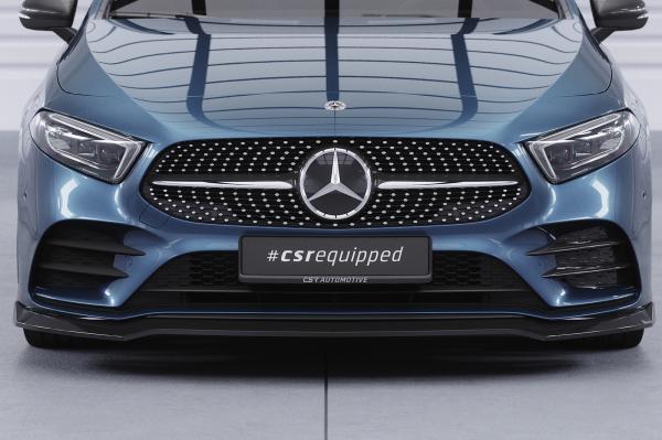 CSR Frontspoiler | Cup-Spoilerlippe mit ABE für Mercedes-Benz A-Klasse 177 A35 AMG/AMG-Line CSL664-C Carbon Look Hochglanz (keine Lackierung erforderlich)