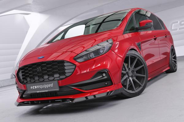 CSR Frontspoiler | Cup-Spoilerlippe mit ABE für Ford S-Max MK2 CSL666-L schwarz matt (Lackierung erforderlich)