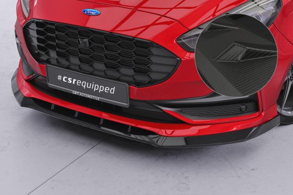 CSR Frontspoiler | Cup-Spoilerlippe mit ABE für Ford S-Max MK2 CSL666-M Carbon Look matt strukturiert (keine Lackierung erforderlich)