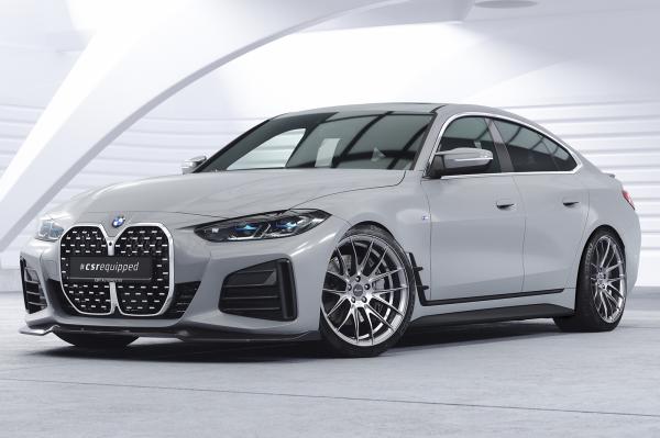 CSR Frontspoiler | Cup-Spoilerlippe mit ABE für BMW 4er (G26) / i4 M-Paket CSL668-L schwarz matt (Lackierung erforderlich)