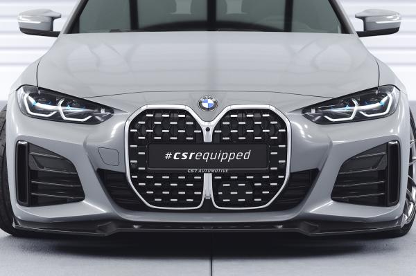 CSR Frontspoiler | Cup-Spoilerlippe mit ABE für BMW 4er (G26) / i4 M-Paket CSL668-L schwarz matt (Lackierung erforderlich)