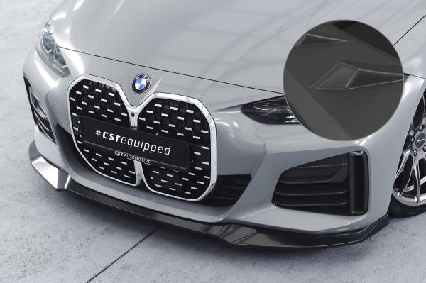 CSR Frontspoiler | Cup-Spoilerlippe mit ABE für BMW 4er (G26) / i4 M-Paket CSL668-L schwarz matt (Lackierung erforderlich)