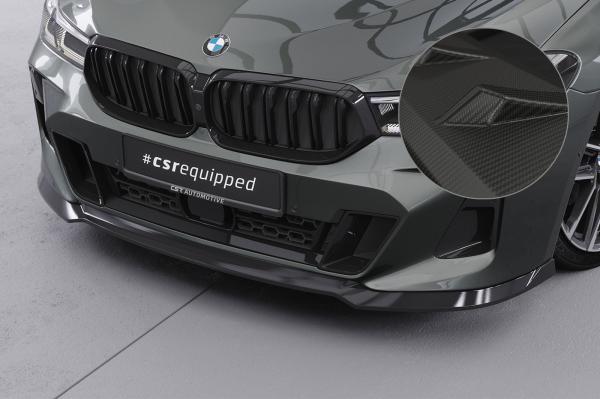 CSR Frontspoiler | Cup-Spoilerlippe mit ABE für BMW 6er (G32) M-Paket CSL669-M Carbon Look matt strukturiert (keine Lackierung erforderlich)
