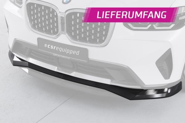 CSR Frontspoiler | Cup-Spoilerlippe mit ABE für BMW X4 (G02) CSL670-S schwarz matt strukturiert (keine Lackierung erforderlich)