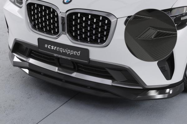 CSR Frontspoiler | Cup-Spoilerlippe mit ABE für BMW X4 (G02) CSL670-M Carbon Look matt strukturiert (keine Lackierung erforderlich)