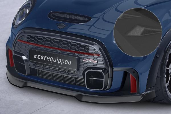 CSR Frontspoiler | Cup-Spoilerlippe mit ABE für Mini F55, F56, F57 JCW-Trim CSL673-S schwarz matt strukturiert (keine Lackierung erforderlich)