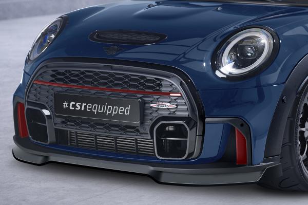 CSR Frontspoiler | Cup-Spoilerlippe mit ABE für Mini F55, F56, F57 JCW-Trim CSL673-G Glossy schwarz Hochglanz (keine Lackierung erforderlich)
