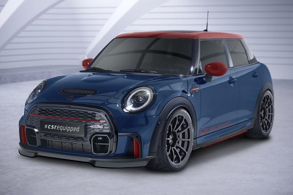 CSR Frontspoiler | Cup-Spoilerlippe mit ABE für Mini F55, F56, F57 JCW-Trim CSL673-G Glossy schwarz Hochglanz (keine Lackierung erforderlich)