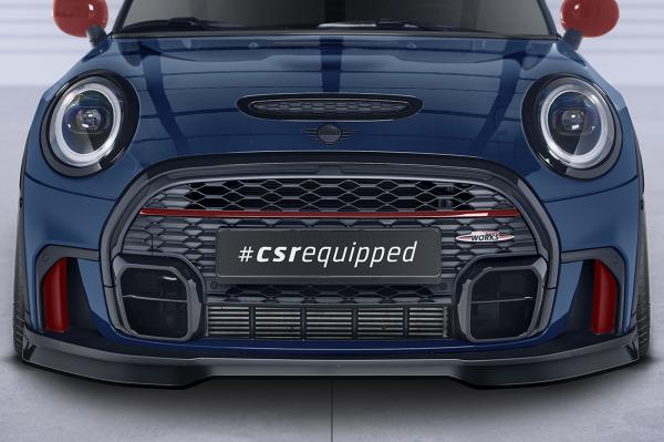 CSR Frontspoiler | Cup-Spoilerlippe mit ABE für Mini F55, F56, F57 JCW-Trim CSL673-G Glossy schwarz Hochglanz (keine Lackierung erforderlich)