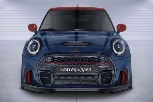 CSR Frontspoiler | Cup-Spoilerlippe mit ABE für Mini F55, F56, F57 JCW-Trim CSL673-G Glossy schwarz Hochglanz (keine Lackierung erforderlich)