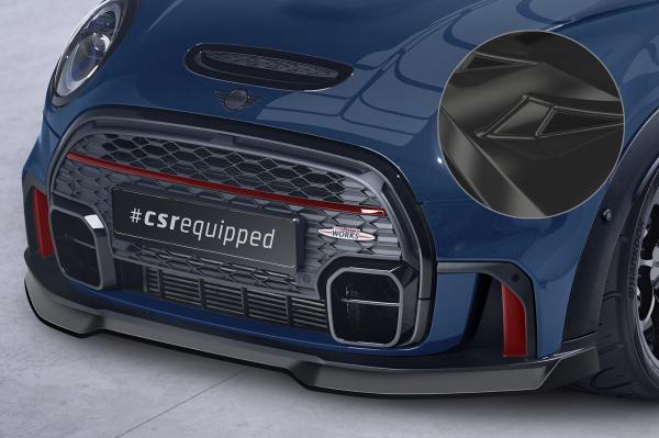 CSR Frontspoiler | Cup-Spoilerlippe mit ABE für Mini F55, F56, F57 JCW-Trim CSL673-G Glossy schwarz Hochglanz (keine Lackierung erforderlich)