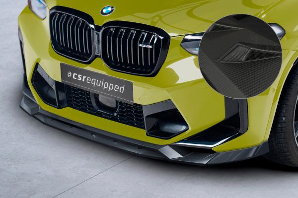 CSR Frontspoiler | Cup-Spoilerlippe mit ABE für BMW X3 (F97) CSL674-M Carbon Look matt strukturiert (keine Lackierung erforderlich)