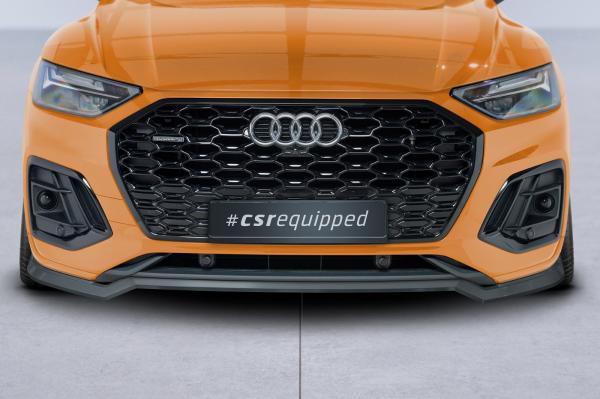 CSR Frontspoiler | Cup-Spoilerlippe mit ABE für Audi Q5 (FY/FYT) S-Line / SQ5 (FY) CSL677-L schwarz matt (Lackierung erforderlich)