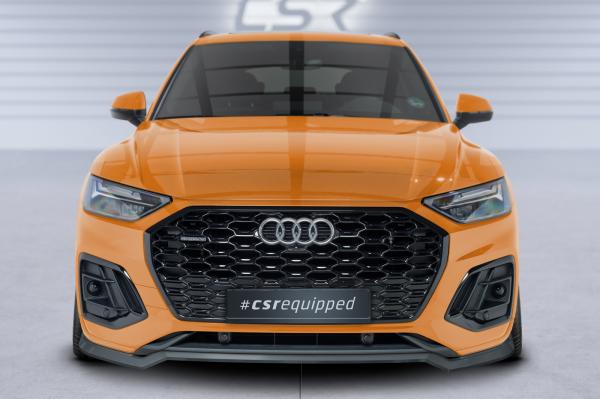CSR Frontspoiler | Cup-Spoilerlippe mit ABE für Audi Q5 (FY/FYT) S-Line / SQ5 (FY) CSL677-L schwarz matt (Lackierung erforderlich)