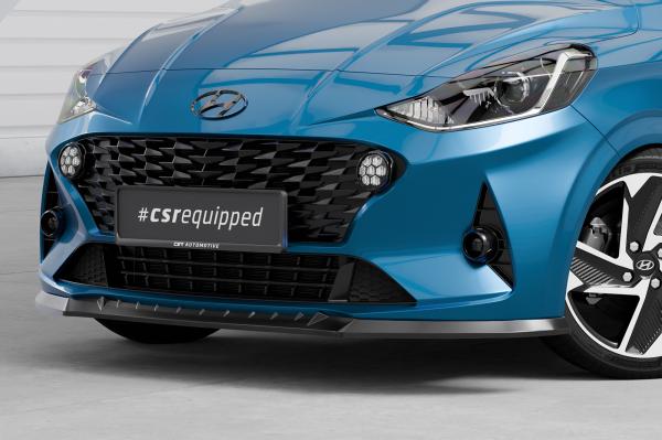 CSR Frontspoiler | Cup-Spoilerlippe mit ABE für Hyundai I10 (3. Gen) CSL687-G Glossy schwarz Hochglanz (keine Lackierung erforderlich)