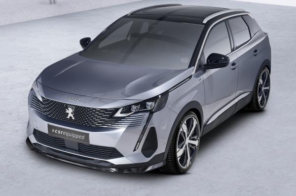 CSR Frontspoiler | Cup-Spoilerlippe mit ABE für Peugeot 3008 (2. Gen) CSL688-G Glossy schwarz Hochglanz (keine Lackierung erforderlich)
