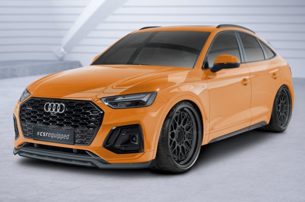 CSR Frontspoiler | Cup-Spoilerlippe mit ABE für Audi Q5 (FY/FYT) S-Line / SQ5 (FY) CSL689-G Glossy schwarz Hochglanz (keine Lackierung erforderlich)
