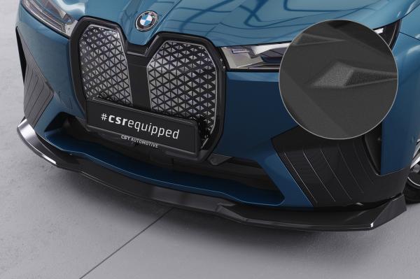 CSR Frontspoiler | Cup-Spoilerlippe mit ABE für BMW iX CSL691-S schwarz matt strukturiert (keine Lackierung erforderlich)