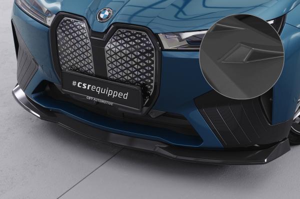 CSR Frontspoiler | Cup-Spoilerlippe mit ABE für BMW iX CSL691-L schwarz matt (Lackierung erforderlich)