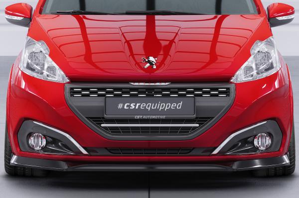 CSR Frontspoiler | Cup-Spoilerlippe mit ABE für Peugeot 208 GTi CSL694-G Glossy schwarz Hochglanz (keine Lackierung erforderlich)