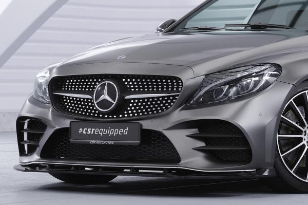 CSR Frontspoiler | Cup-Spoilerlippe mit ABE für Mercedes-Benz C-Klasse W205 AMG-Line CSL696-L schwarz matt (Lackierung erforderlich)